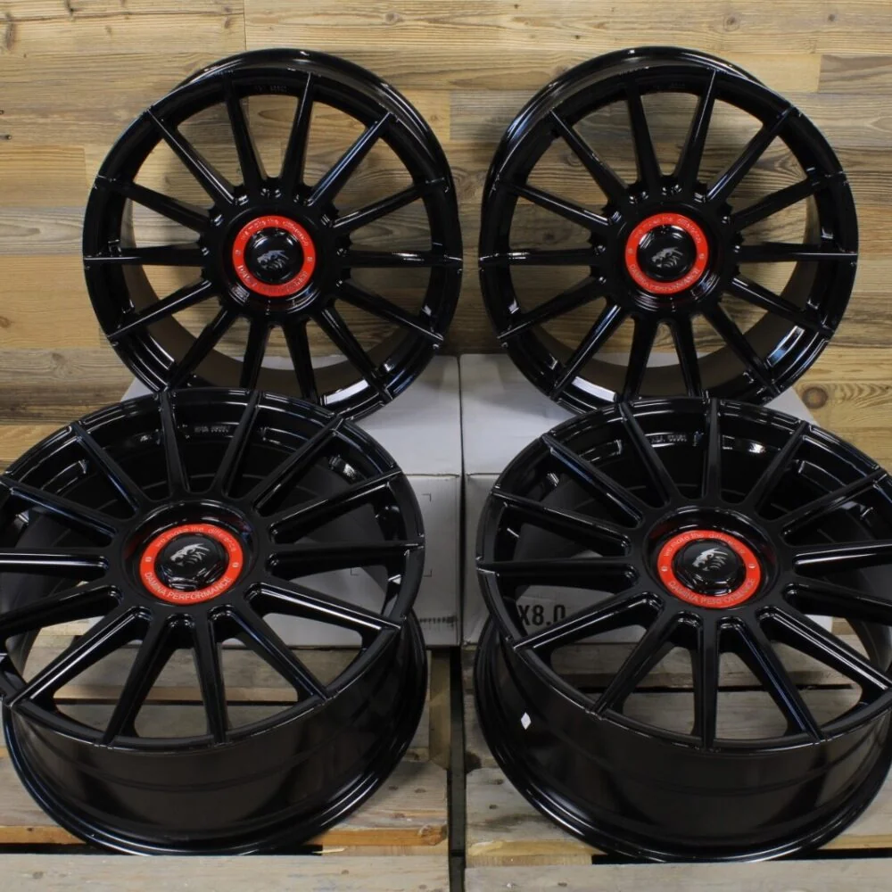 18 Zoll Felgen Damina DM09 schwarz für Skoda Octavia 1Z 5E NX RS Superb 3T Karoq