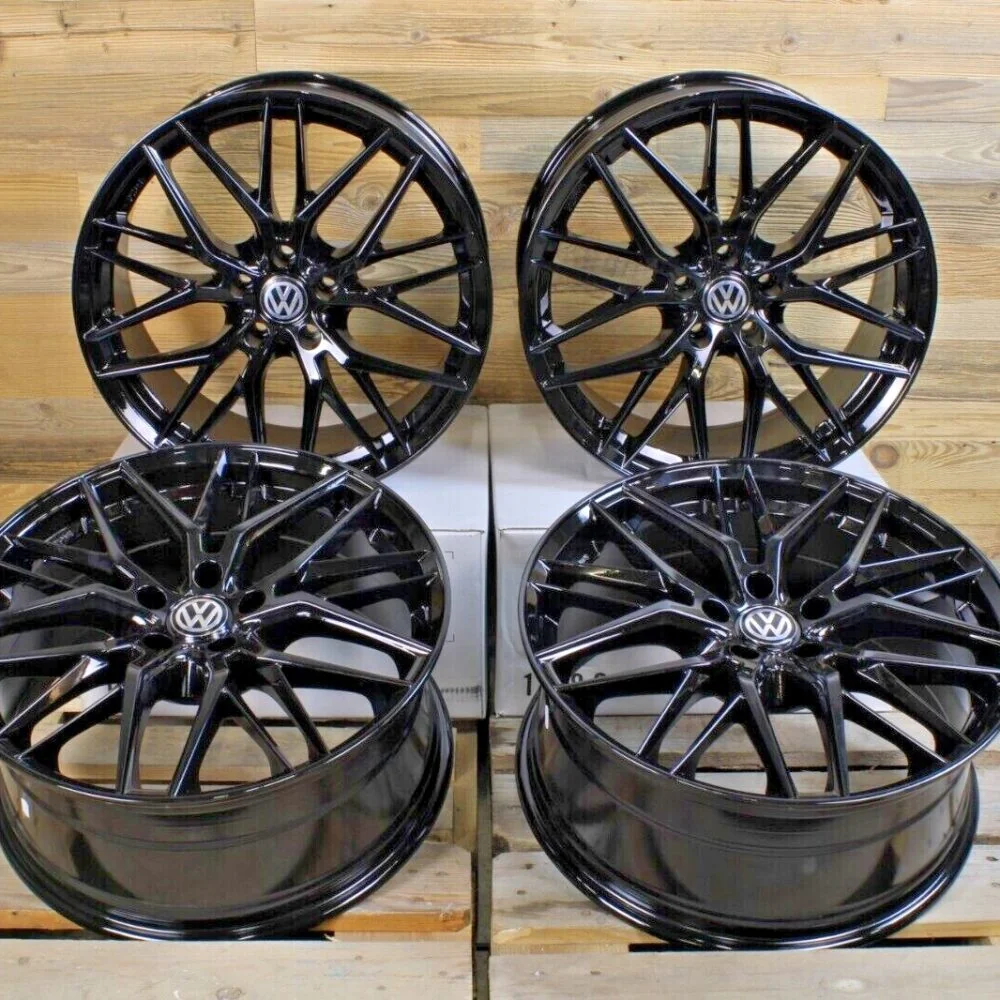 19 Zoll Felgen Damina DM08 schwarz für VW Tiguan 5N T-ROC T ROC A1 Jetta ID3 ID4