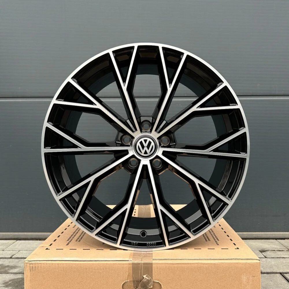 19 Zoll Felgen UA23 schwarz poliert VW Arteon 3H R Scirocco Tiguan 5N Passat CC