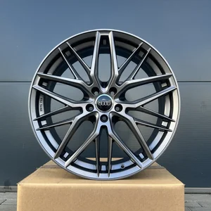 4x 18 Zoll Felgen Damina DM08 grau matt für Audi Q2 Q3 GA 8U 8U1 A8 4E S-Line