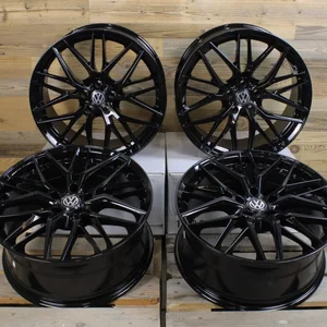 4x 18 Zoll Felgen Damina DM08 schwarz für VW Passat B6 B7 B8 B9 CJ 3C GTE R