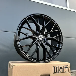 4x 19 Zoll Felgen DM20 schwarz für VW Golf 7 8 GTI GTD GTE eGolf R-Line 7R 8R 3
