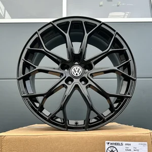 4x 19 Zoll Felgen FF01 schwarz für VW Golf 7 8 GTI GTD GTE eGolf R-Line 7R 8R