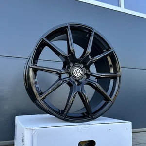 4x 19 Zoll Felgen V1 schwarz für VW Golf 7 8 GTI GTD GTE eGolf R-Line 7R 8R 3