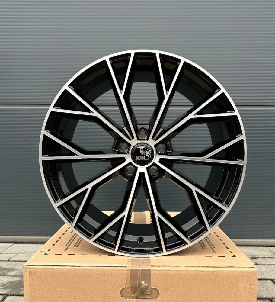 19Zoll Felgen UA23 schwarz poliert für Skoda Octavia 1Z 5E NX RS Superb 3T Karoq