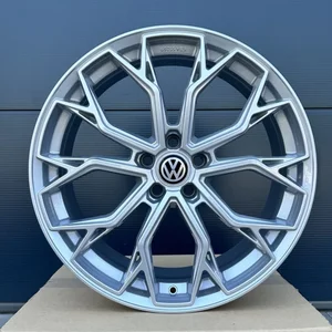 4x 19 Zoll Felgen FF02 silber für VW Golf 7 8 GTI GTD GTE eGolf R-Line 7R 8R
