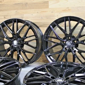 18 Zoll Felgen Damina DM08 schwarz für Seat Leon 1P 5F KL Ateca 5FP Cupra hybrid 3