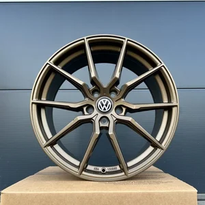4x 19 Zoll Felgen FF03 bronze für VW Golf 7 8 GTI GTD GTE eGolf R-Line 7R 8R