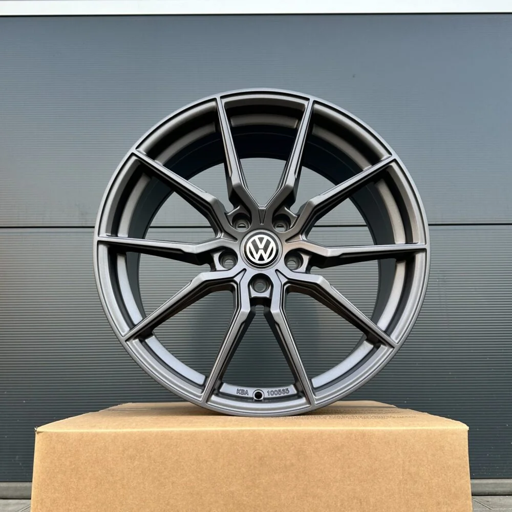 4x 19 Zoll Felgen FF03 grau matt für VW Golf 7 8 GTI GTD GTE eGolf R-Line 7R 8R