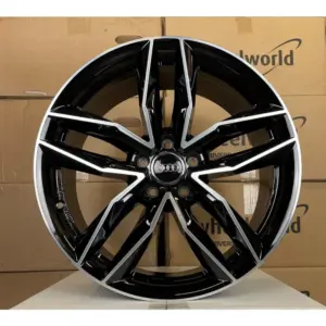 18 Zoll Damina DM05 schwarz poliert für Audi Q2 GA Q3 8U TT 8J 8S A6 C6 C7 4G 4F