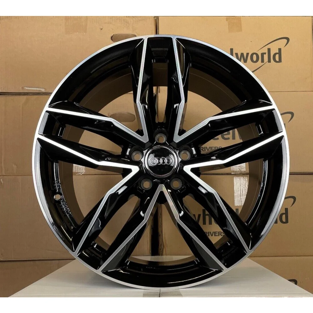 18 Zoll Damina DM05 schwarz poliert für Audi Q2 GA Q3 8U TT 8J 8S A6 C6 C7 4G 4F