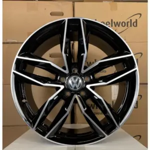 18 Zoll Damina DM05 schwarz poliert  für VW Golf 5 6 7 8 GTI GTD GTE eGolf 6R 7R