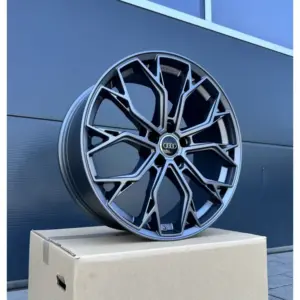 1x 19 Zoll 4 Felgen FF02 grau matt Audi A4 S4 A5 S5 B8 B9 A6 4F 4G F2 C6 C7 C8 3