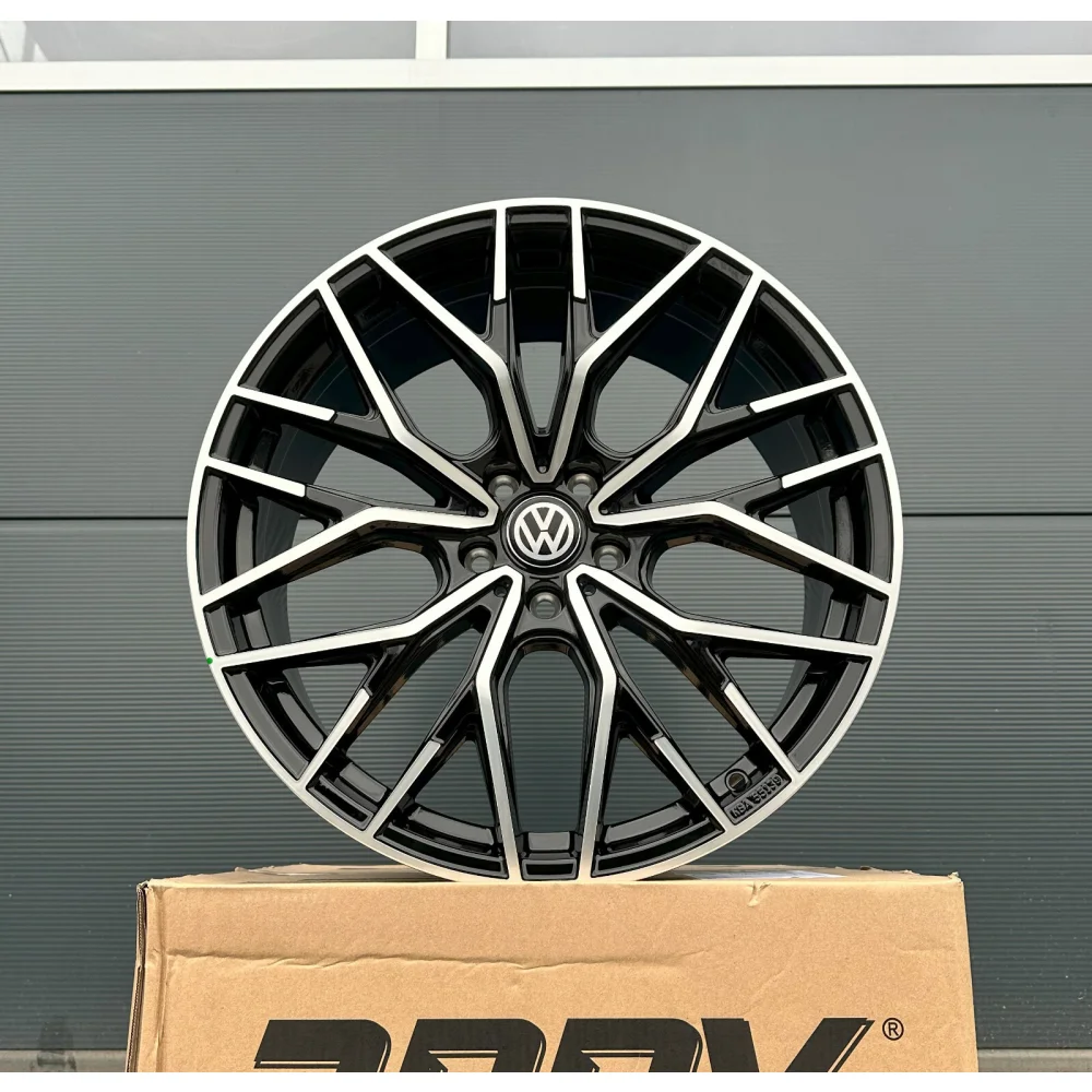 19 Zoll Felgen Damina WH37 schwarz poliert für VW Golf 5 6 7 8 GTI GTD GTE R