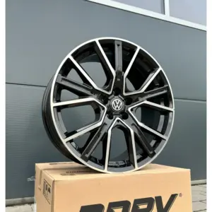 4x NEU 18 Zoll Felgen WH34 schwarz poliert für VW T-ROC TROC T ROC A1 R Cabrio 3