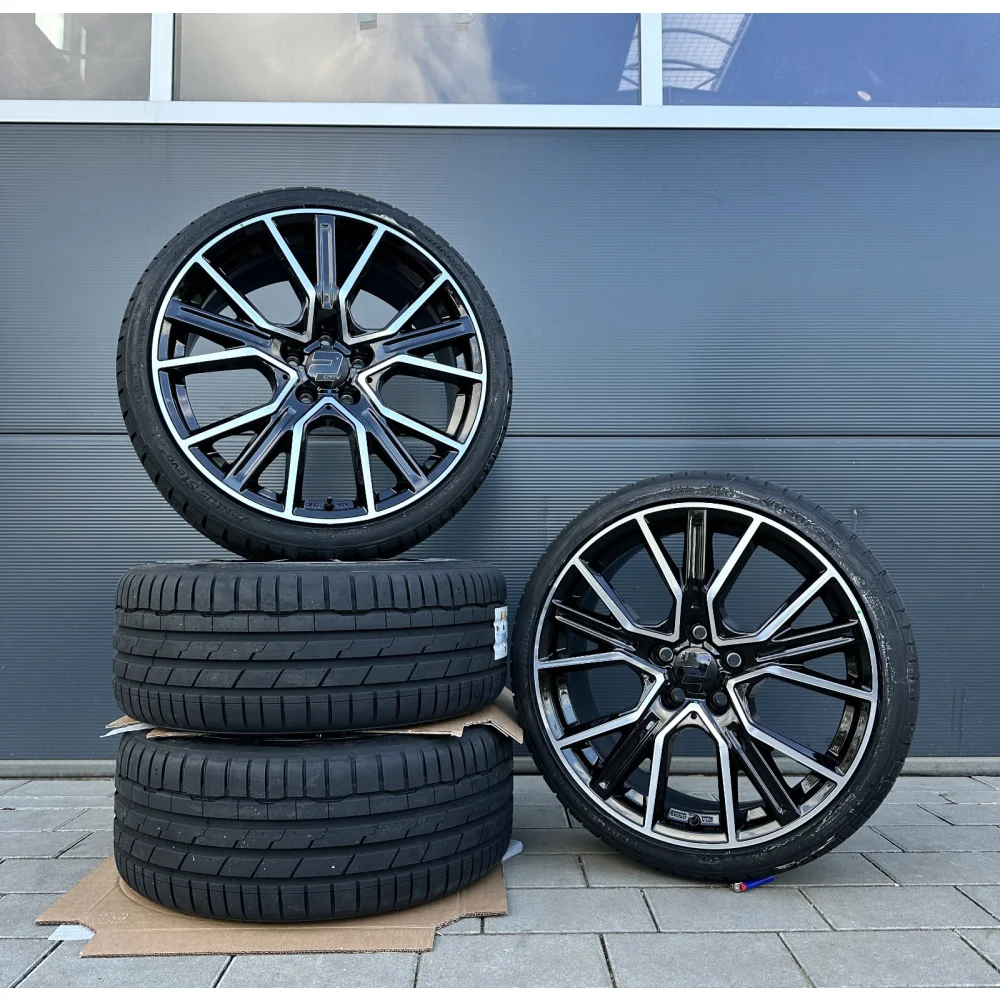 20 Zoll Sommerkompletträder 2DRV WH34 schwarz poliert für Audi A4 A5 B8 B9 S4 S5