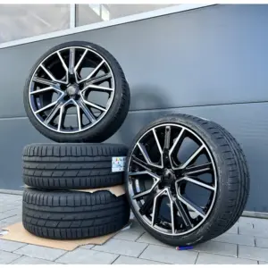 20 Zoll Sommerkompletträder 2DRV WH34 schwarz poliert für Audi A4 A5 B8 B9 S4 S5 2