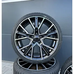 20 Zoll Sommerkompletträder 2DRV WH34 schwarz poliert für Audi A4 A5 B8 B9 S4 S5 3