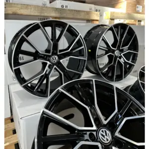19 Zoll Felgen Avus AF18 schwarz für VW Golf 5 6 7 8 GTI GTD GTE R 7R 8R e Plus 3