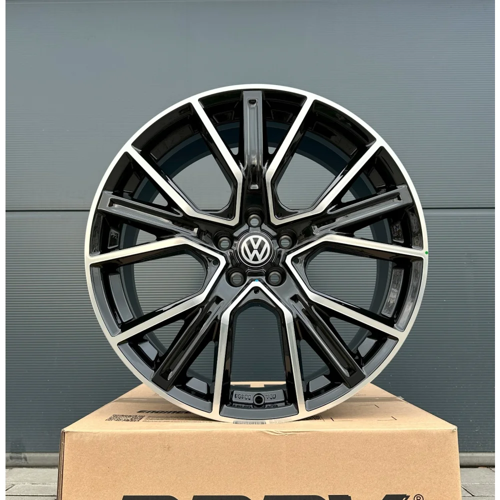 19 Zoll Felgen WH34 Schwarz Poliert VW Tiguan 5N T-ROC T ROC A1 Jetta ID3 ID4
