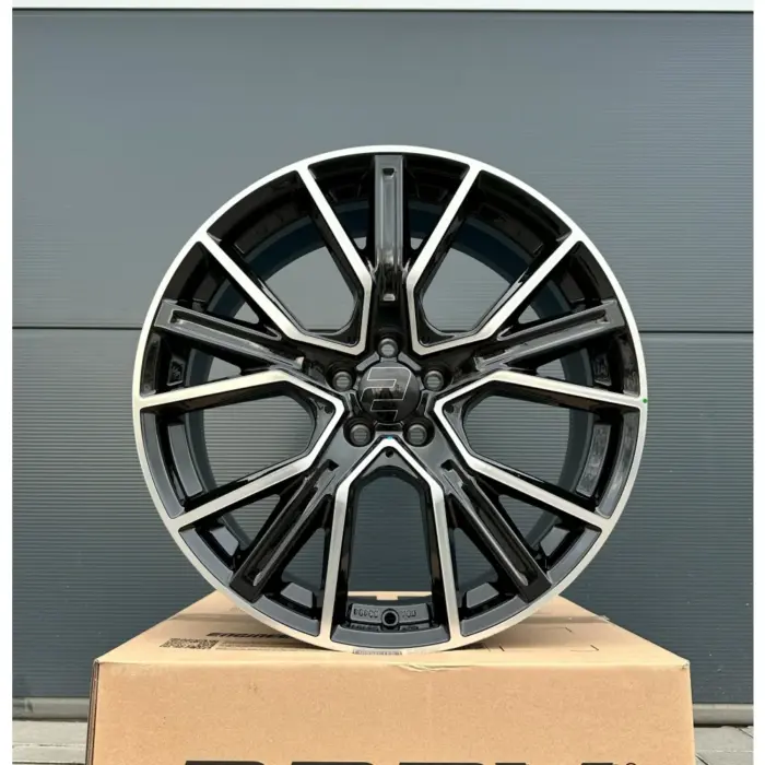 19-inch WH34 black polished rims for Mercedes E-Class, GLC, and S-Class (W211, W213, W221, W222)