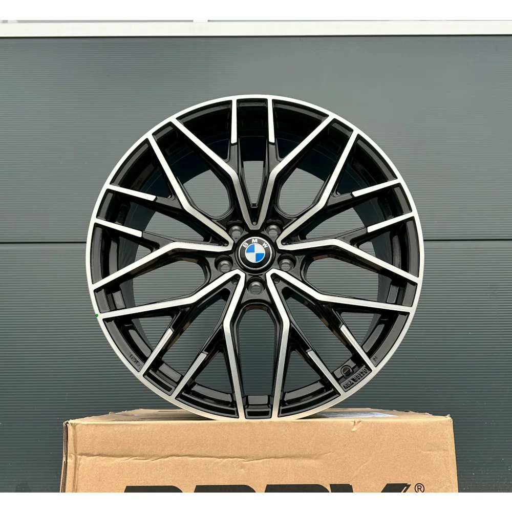 4x 19 Zoll Felgen WH37 schwarz poliert für BMW 5er G30 G31 M550i M550d M550 M