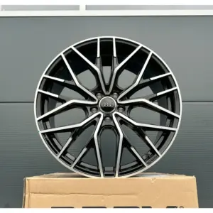 19 Zoll Felgen WH37 schwarz poliert für Audi A4 S4 B9 A5 B8 B9 A6 4G 4G1 C7 F2