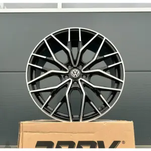 4x 19 Zoll Felgen WH37 schwarz poliert für VW Passat B6 B7 3C Touran 1T