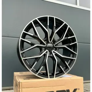 4x 19 Zoll Felgen WH37 schwarz poliert für Skoda Superb 2 3 4 3T Karoq NU RS